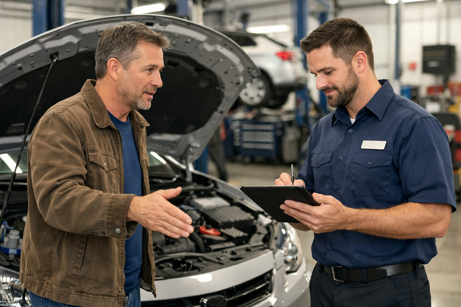 Musteri servis danismanina arac sorununu anlatiyor